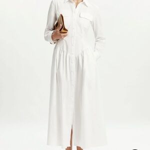 Agatha Fitted Shirt Dress In Orchid Wht